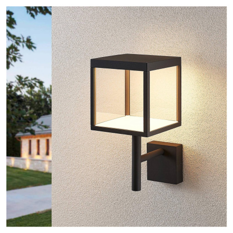 Vonkajšie nástenné LED svietidlo Cube sklenené Lucande