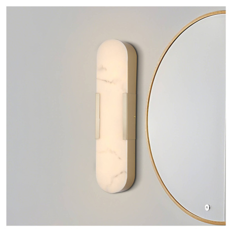 LED nástenné svetlo do kúpeľne Opaline Výška 50 cm zlatá farba kov/živica Searchlight