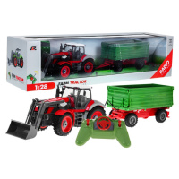 mamido Traktor s vlečkou na diaľkové ovládanie RC červeno-zelený
