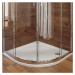 MEREO - Štvrťkruhová sprchová vanička, 100x100x3 cm, R550, bez nožičiek, liaty mramor CV75M