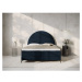 Tmavomodrá boxspring posteľ s úložným priestorom 160x200 cm Sunrise – Cosmopolitan Design