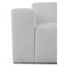 Biely modul pohovky z textílie buklé (ľavý roh) Roxy – Scandic