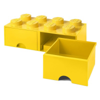 LEGO® Úložný box 8 s šuplíky - žltá
