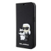 Púzdro Karl Lagerfeld iPhone 14 6.1" bookcase black Saffiano Karl & Choupette (KLBKP14SSANKCPK)