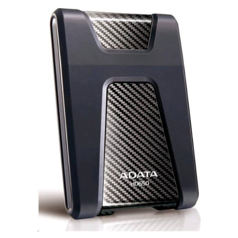 Externý pevný disk ADATA 1TB 2,5" USB 3.1 DashDrive Durable HD650, čierny (gumový, odolný voči n