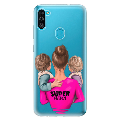 Odolné silikónové puzdro iSaprio - Super Mama - Two Boys - Samsung Galaxy M11