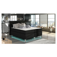NABBI Avellino 180 čalúnená manželská posteľ s úložným priestorom čierna (Sawana 14)