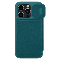 Nillkin Qin PRO Plain Kožené Puzdro pre iPhone 15 Pro Max, Zelené