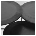 Čierne kovové okrúhle konferenčné stolíky v súprave 2 ks ø 75 cm Grand – LABEL51