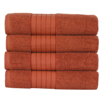 Bavlnené uteráky v tehlovooranžovej farbe v súprave 4 ks 50x100 cm – Good Morning
