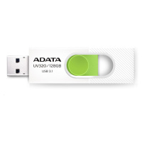 ADATA Flash Disk 128GB UV320, USB 3.1 Dash Drive, biela/zelená