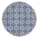 Modrý prateľný okrúhly koberec vhodný pre robotické vysávače ø 120 cm Comfort – Mila Home