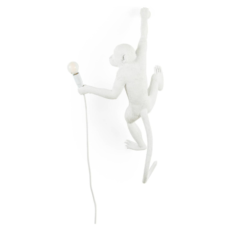 Nástenné LED svetlo Monkey Lamp, biela, vpravo SELETTI