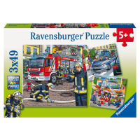 Ravensburger Puzzle Záchranné zložky v akcii 3 x 49 dielikov