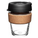 Čierny/hnedý cestovný hrnček 340 ml Brew Cork Black M – KeepCup