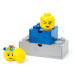 Žltá úložná škatuľa v tvare hlavy LEGO® boy, 10,5 x 10,6 x 12 cm