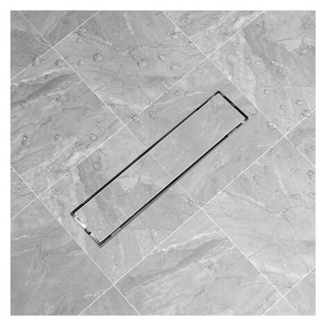 vidaXL Rovný sprchový odtok, 530x140 mm, nerezová oceľ