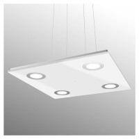 Štvorcové závesné LED svietidlo Pano, biele