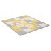 KINDERKRAFT SELECT Podložka penová puzzle Luno Shapes 185 x 165 cm Yellow, 30ks, Premium