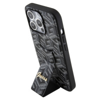 Guess Grip Stand G Cube Kryt pre iPhone 15 Pro, Čierny