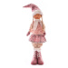 Dekorácia MagicHome Vianoce, Dievča, ružové, 75 cm