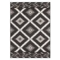 Kusový koberec Twin Supreme 103429 Malibu black creme – na ven i na doma - 80x150 cm NORTHRUGS -