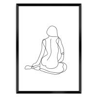 Dekoria Plagát Figure Line I, 40 x 50 cm , Ramka: Czarna