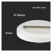 Schodiskové LED svietidlo okrúhle 2W, 4000K, 60lm, biele VT-1142 (V-TAC)
