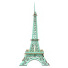 Woodcraft Drevené 3D puzzle Eiffelova veža tyrkysová