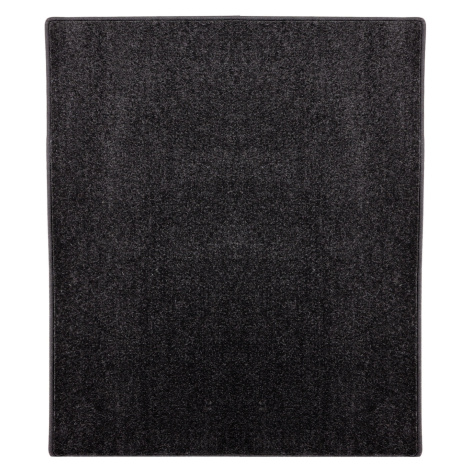 Kusový koberec Eton černý 78 čtverec - 80x80 cm Vopi koberce