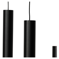 Dizajnové závesné svietidlo čierne oválne 7-svetlo - Tuba