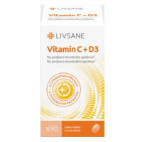 LIVSANE Vitamín C + D3 90 žuvacích tabliet