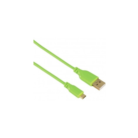 Hama 135702 micro USB kábel Flexi-Slim, obojstranný konektor, 0,75 m, zelený