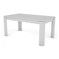 Jedálenský stôl Inter 160x80 cm, biely, rozkladací%