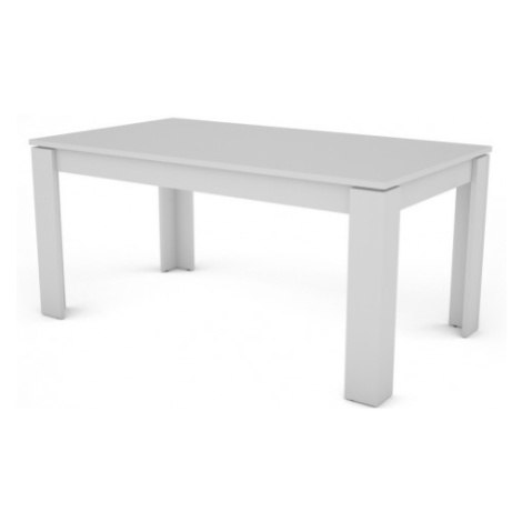 Jedálenský stôl Inter 160x80 cm, biely, rozkladací% Asko