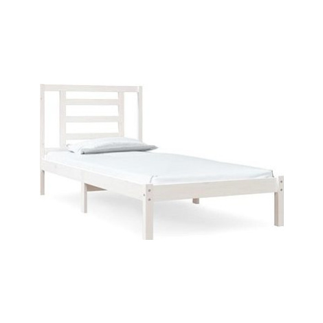 Rám postele biely masívna borovica 90 × 200 cm, 3104334 SHUMEE