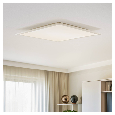 Lindby LED panel Livel, 4 000 K, 62 cm x 62 cm, strieborný, hliník