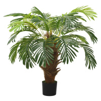 vidaXL Umelá palma Cycas s kvetináčom 90 cm zelená