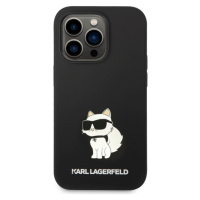 Karl Lagerfeld Liquid Silicone Choupette NFT kryt iPhone 14 Pro čierny