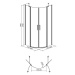 CERSANIT - Sprchovací kút MODUO štvrťkruh 80x195, kývne, číre sklo S162-009