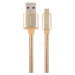 Kabel CABLEXPERT CCB-mUSB2B-AMBM-6-G USB A Male/Micro B Male 2.0, 1,8m, opletený, zlatý, blister