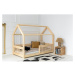 Domčeková detská posteľ z borovicového dreva v prírodnej farbe 90x190 cm Mila MBW – Adeko
