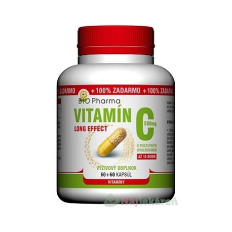 BIO Pharma Vitamín C 500mg Long Effect, cps 60+60