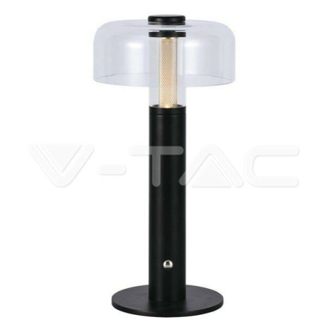 LED stolová lampa 1800mAH Batéria 150*300 3v1 Čierna VT-1049 (V-TAC)