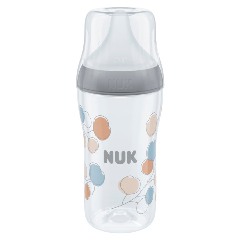 NUK Perfect Match fľaša s kontrolou teploty, šedá 260 ml