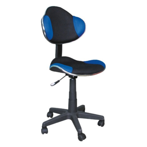 Dětská otočná židle Pely černá/modrá Signal