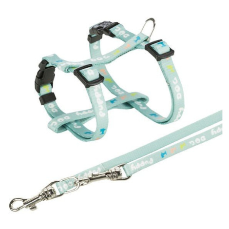 Trixie Junior puppy harness with leash, S–M: 23–34 cm/8 mm, 2.00 m, mint