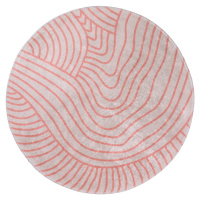 Umývateľný okrúhly koberec vo svetloružovo-krémovej farbe ø 80 cm Yuvarlak – Vitaus