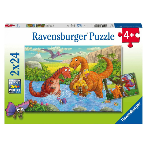 Ravensburger Puzzle Hraví dinosaury 2 x 24 dielikov