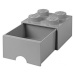 LEGO® úložný box 4 So šuplíkom šedá
